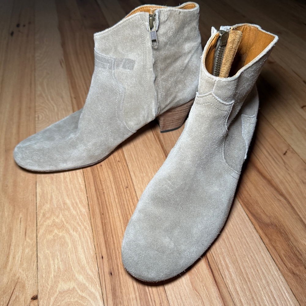 Isabel Marant The Dicker Western Suede Ankle Booties 41